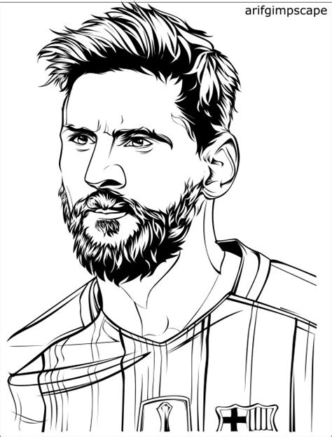 messi coloring pages easy